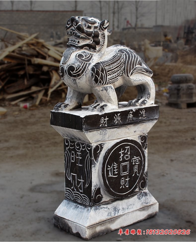 财源广进石门墩，招财门墩