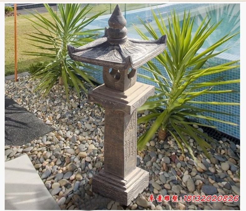 大理石灯，公园景观石雕