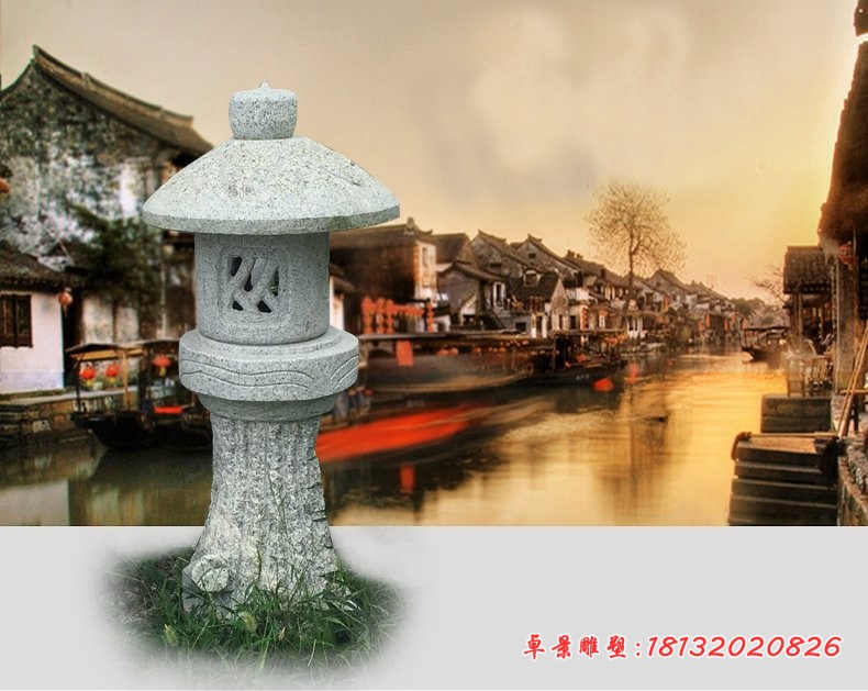 大理石灯，园林景观石雕