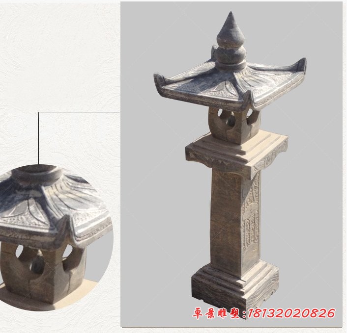 大理石灯，寺庙景观石灯