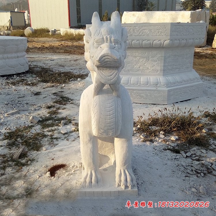 大理石麒麟 企业门口镇宅麒麟石雕
