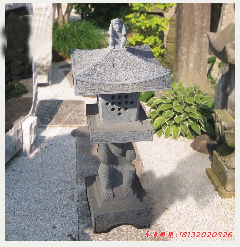 仿古石灯，大理石灯雕塑