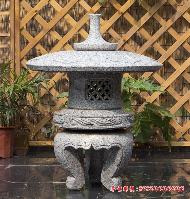 仿古石灯，酒店装饰摆件