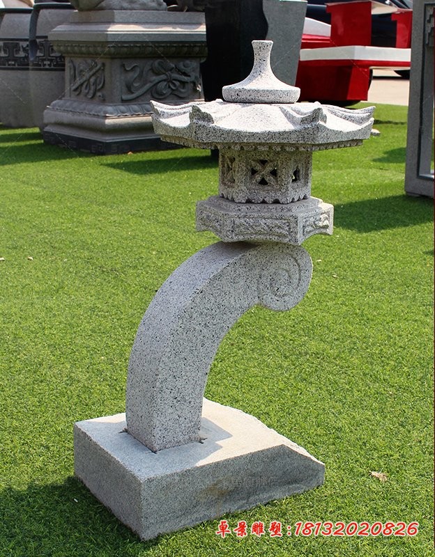 公园景观石雕，大理石灯