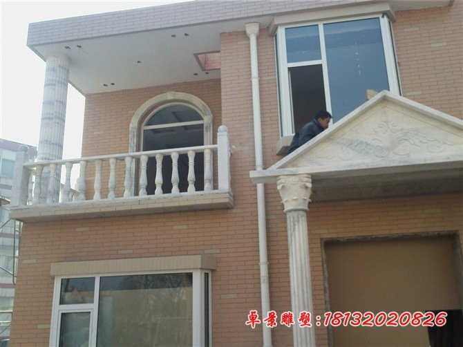 草白玉栏杆石雕别墅石栏杆 