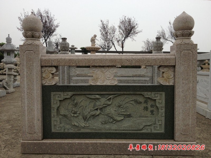 大理石栏板雕塑公园栏板石雕 