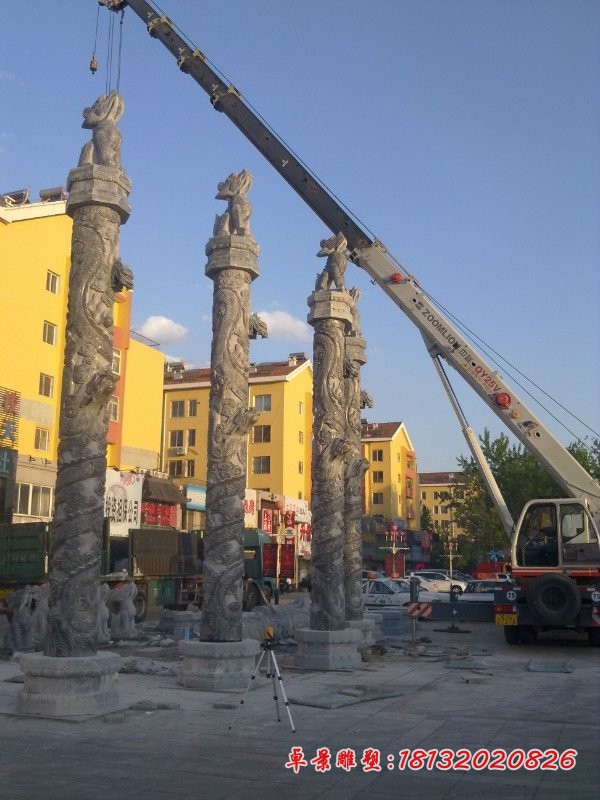 大理石龙柱广场石雕柱