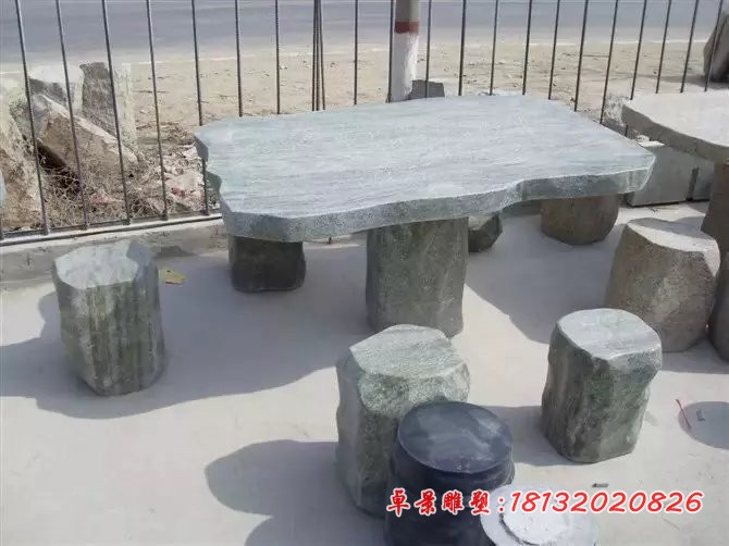 大理石桌凳雕塑公园石桌石凳 