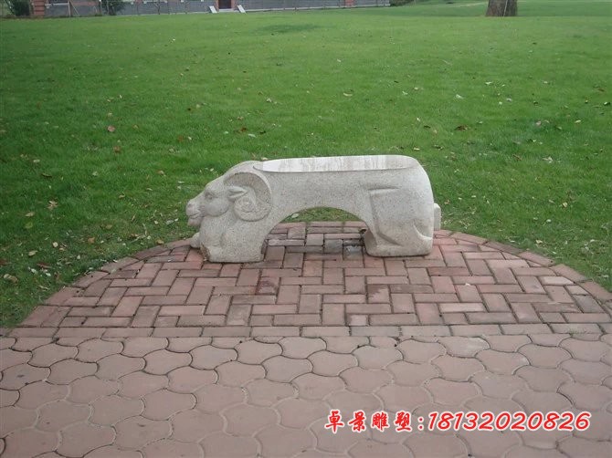 动物石凳雕塑公园凳子石雕 
