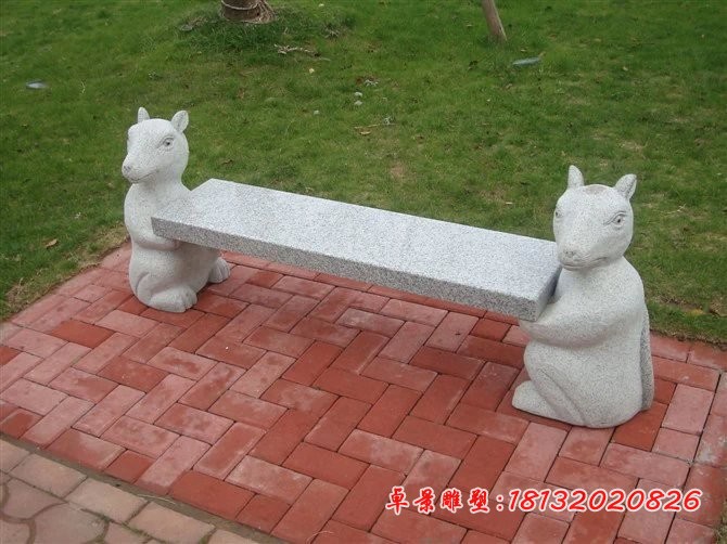 动物石凳雕塑公园凳子石雕 