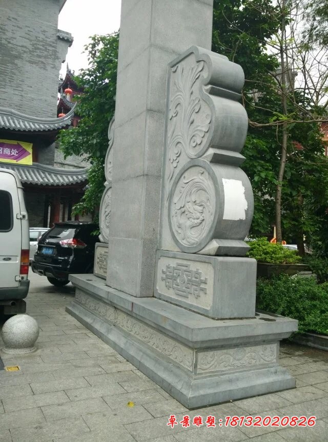 仿古石抱鼓雕塑门鼓石雕 (3)