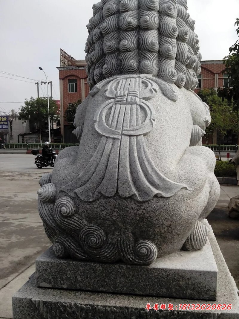 仿古石狮子雕塑看门狮子石雕 