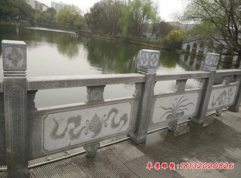 公园栏板石雕大理石栏板雕塑 