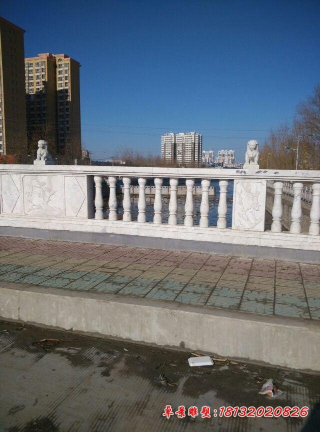 公园石栏杆雕塑汉白玉石雕栏杆 