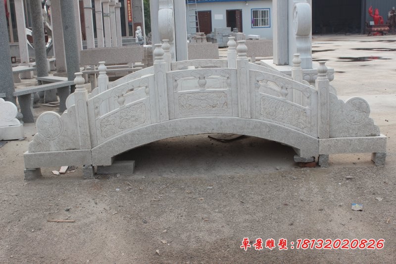 拱桥石雕汉白玉小桥雕塑 (1)