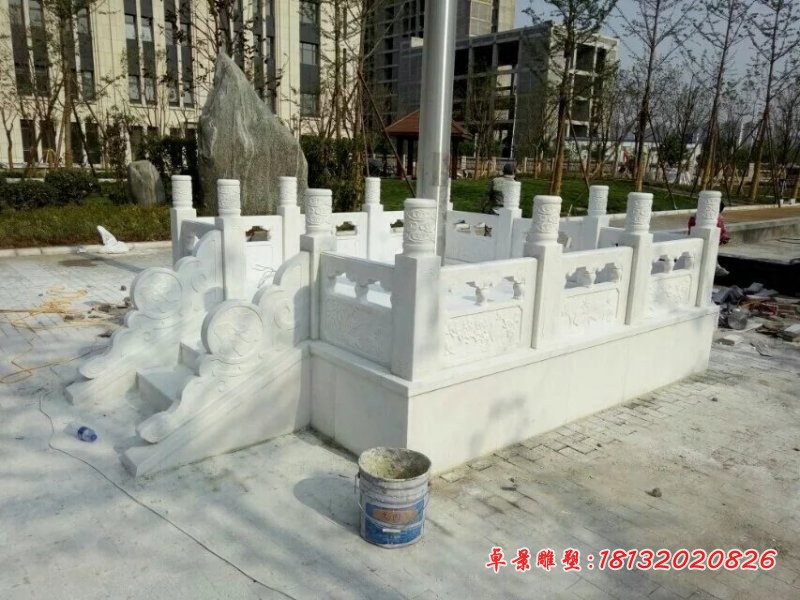 国旗台雕塑汉白玉石雕升旗台 (3)