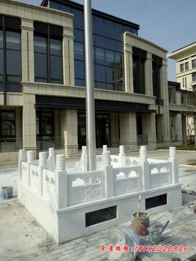 国旗台石雕汉白玉升旗台雕塑 (2)