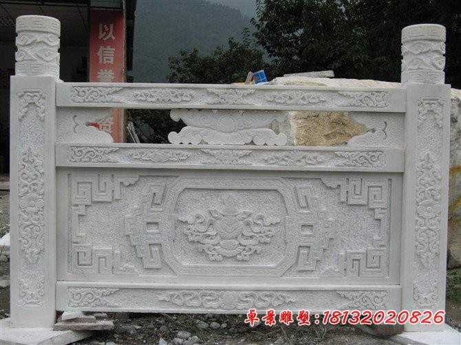 汉白玉栏板雕塑寺庙公园栏板石雕