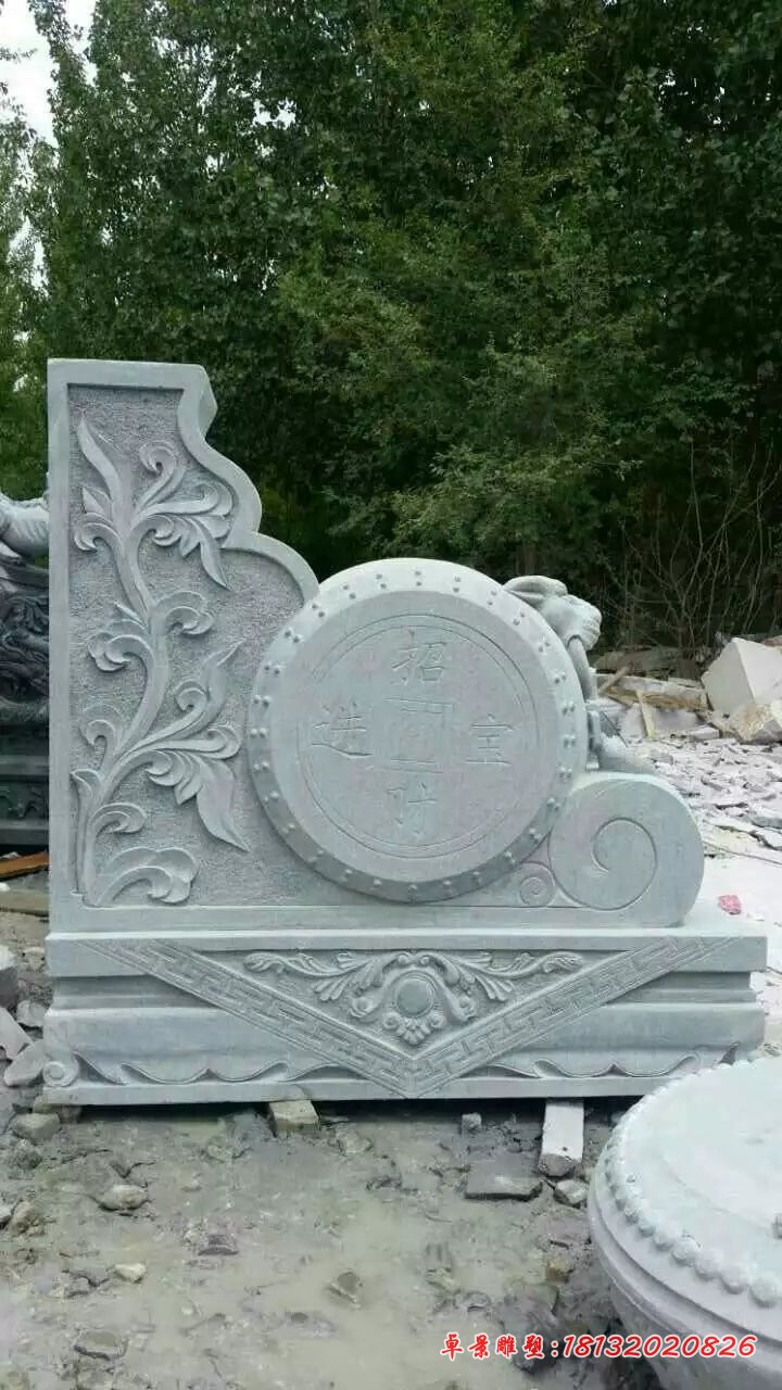门墩石雕青石抱鼓门墩雕塑 