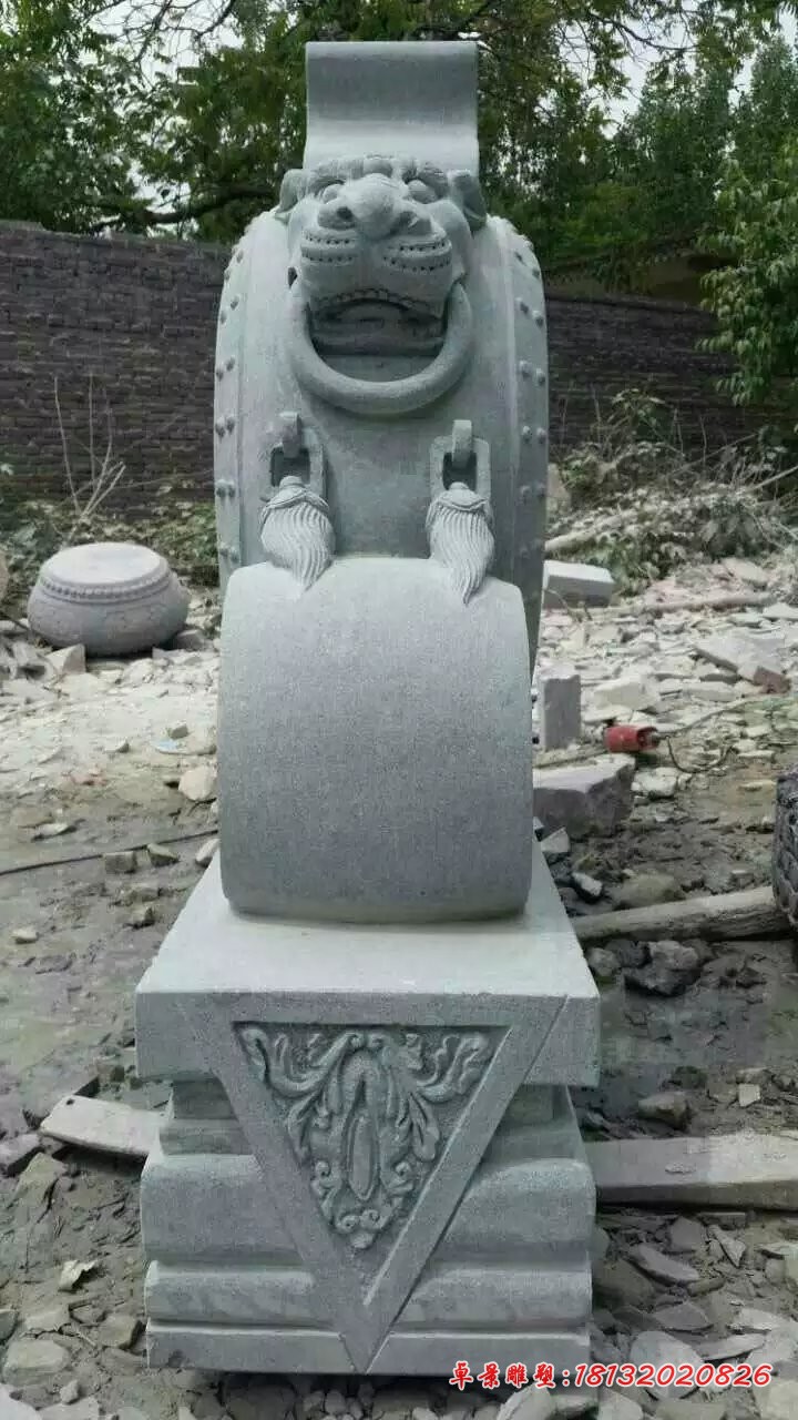 门墩石雕青石抱鼓门墩雕塑