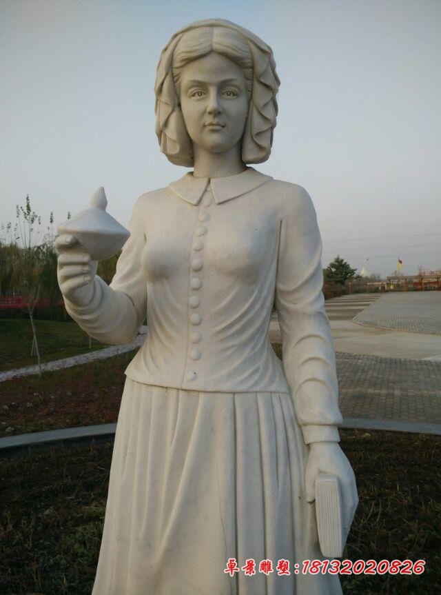 南丁格尔石雕校园人物雕塑 