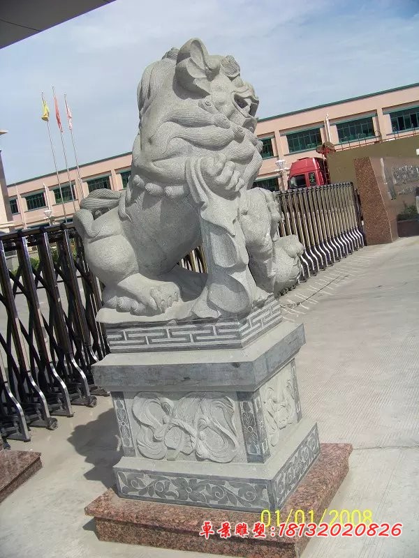 南狮石雕仿古石狮子雕塑 (4)