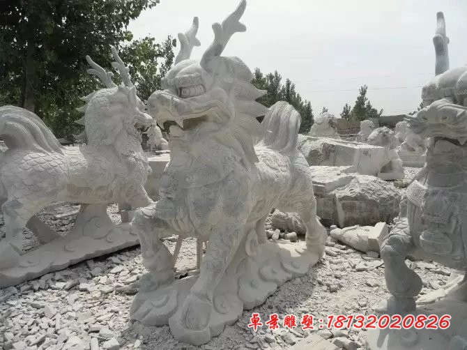 麒麟石雕仿古麒麟神兽雕塑 (2)