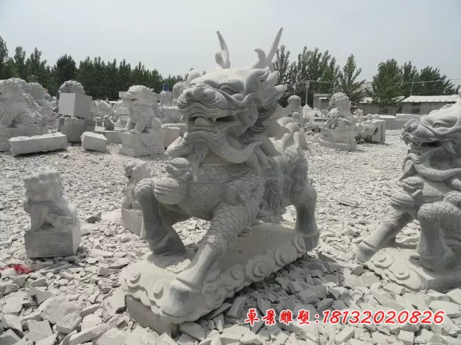 麒麟石雕仿古麒麟神兽雕塑 (4)