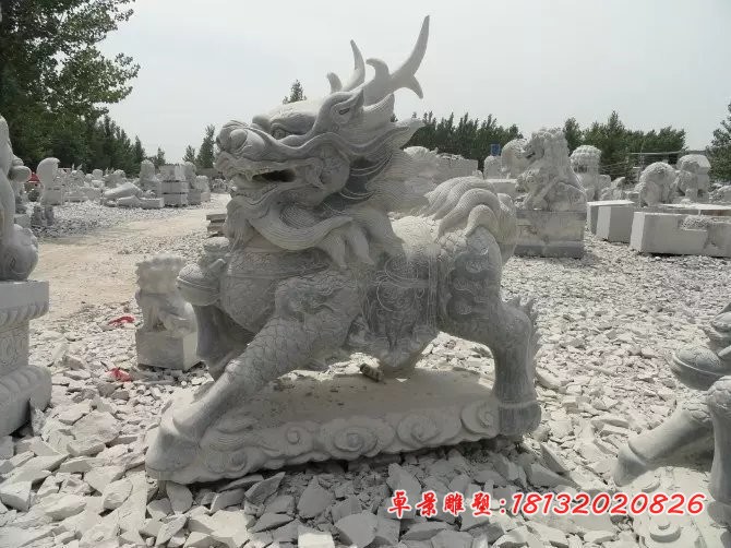 麒麟石雕仿古麒麟神兽雕塑 (3)