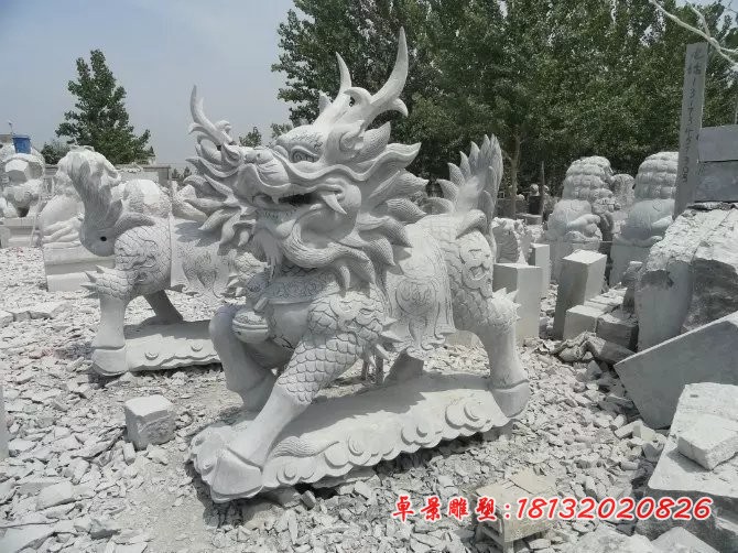 麒麟石雕仿古麒麟神兽雕塑 (1)