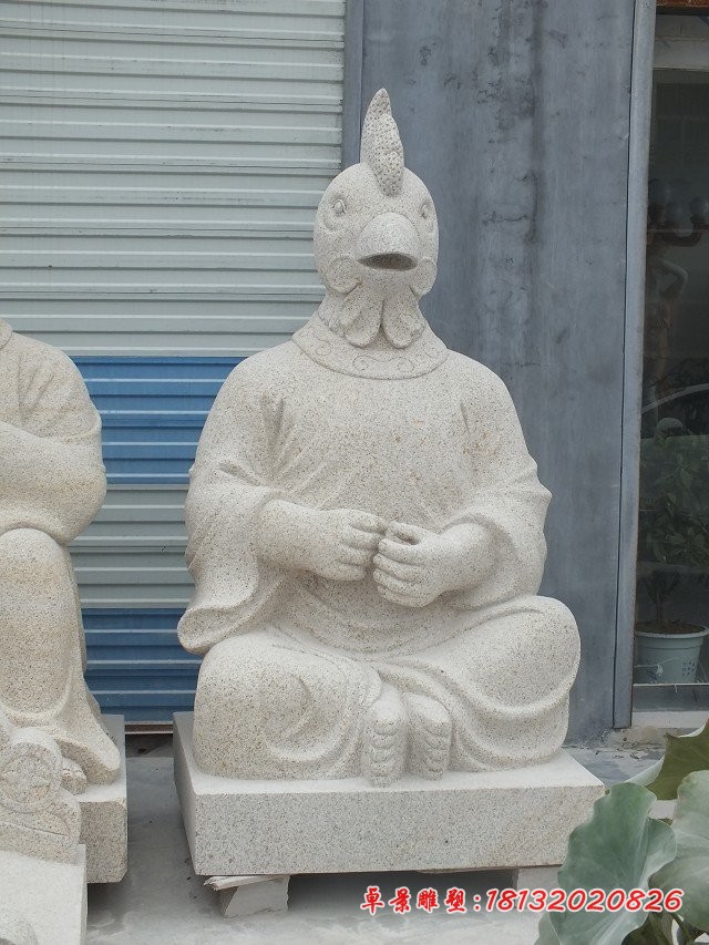 十二生肖石雕大理石动物雕塑 