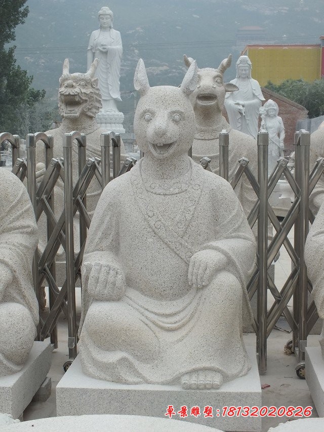 十二生肖石雕大理石动物雕塑 