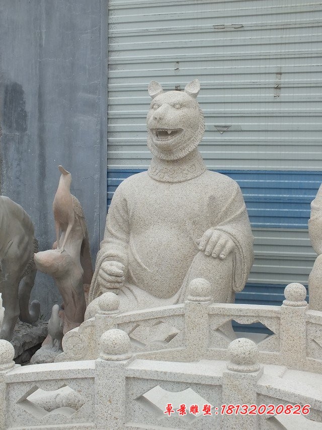 十二生肖石雕大理石动物雕塑 