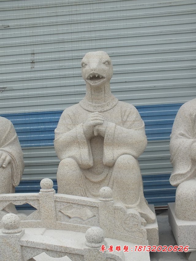 十二生肖石雕大理石动物雕塑 