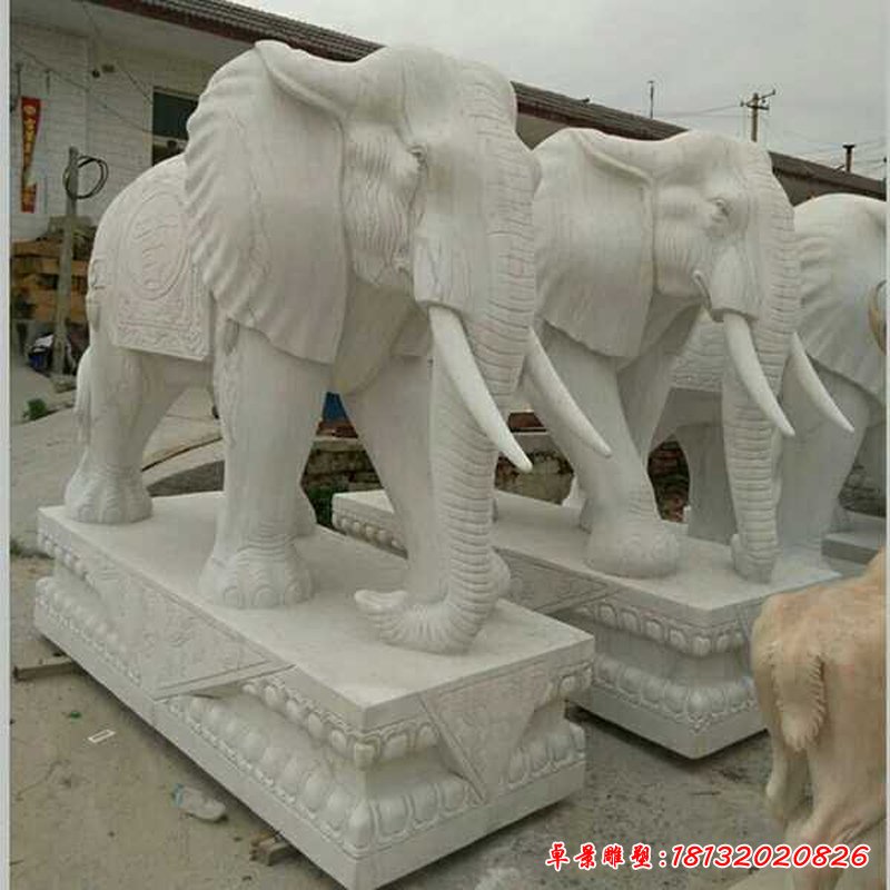 大理石大象雕塑 (435)