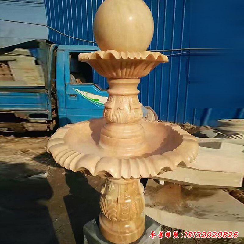 大理石风水球  石雕风水球 景观雕塑 (1)