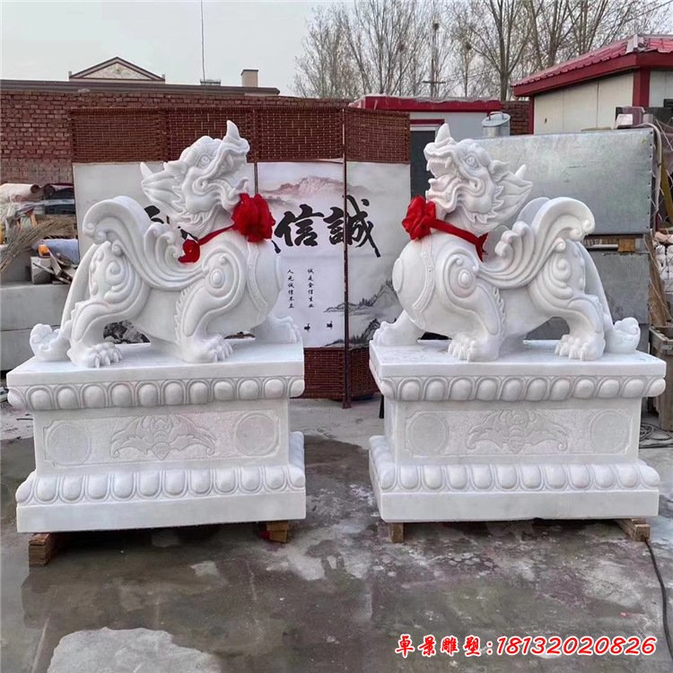 汉白玉招财貔貅石雕 (149)