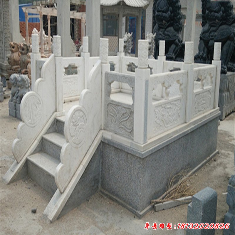 汉白玉校园升旗台 升旗台石雕  (2)