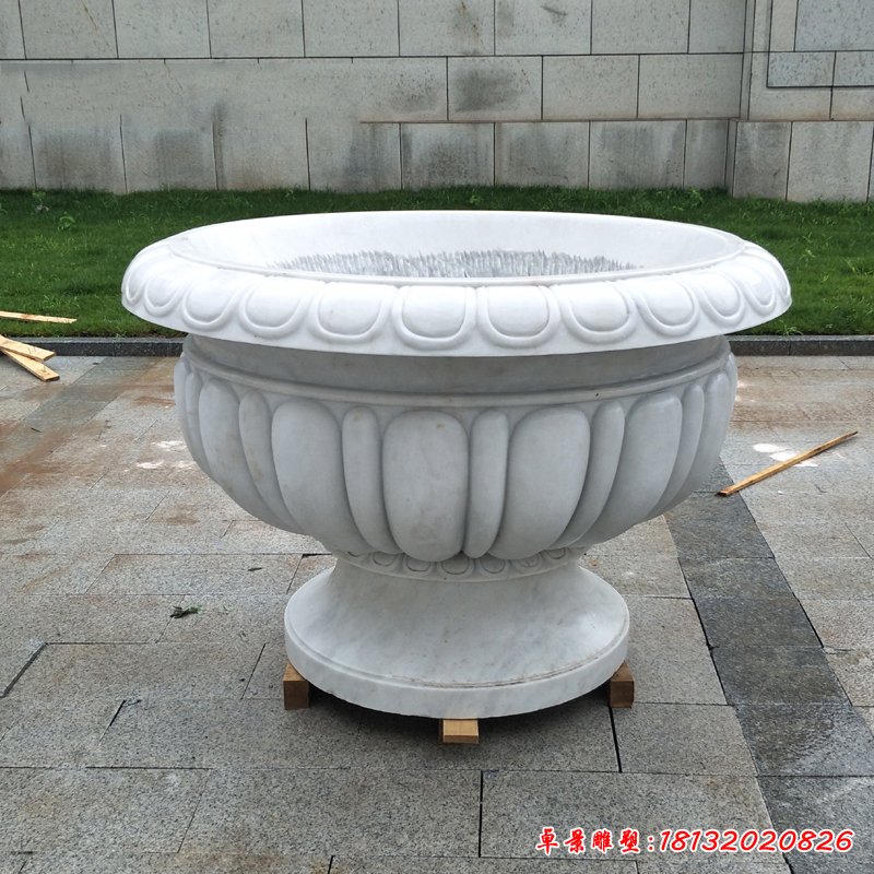 小型石花盆，景观花盆石雕 (6)