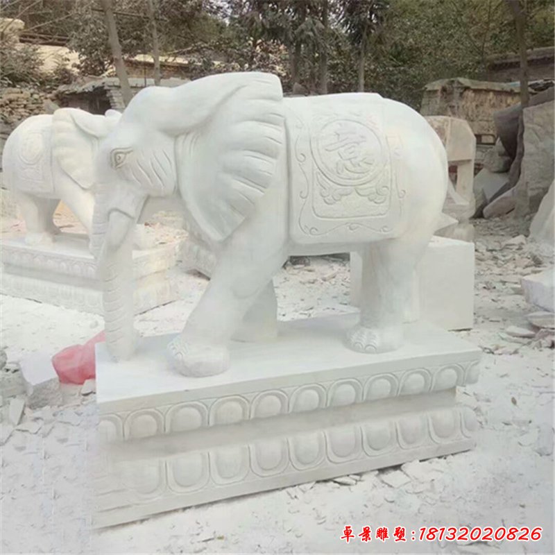 大理石小象雕塑 (30)