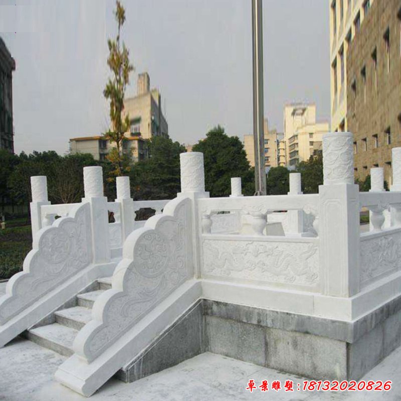 汉白玉升旗台 石雕广场景观雕塑