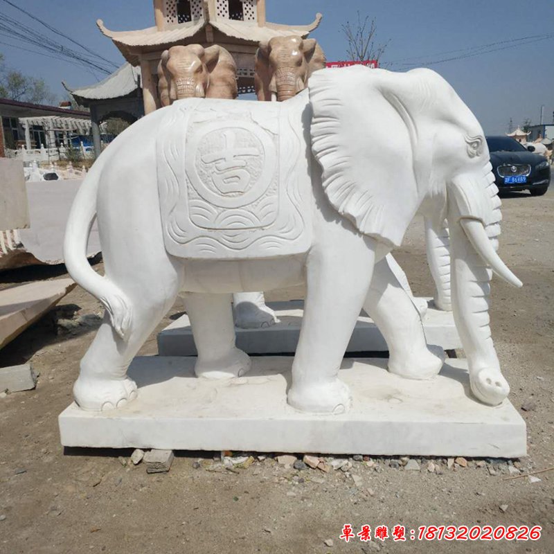 大理石大象雕塑 (264)