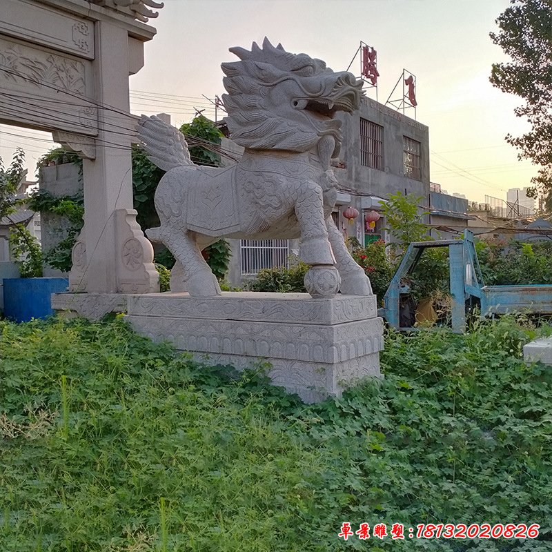 大理石麒麟雕塑 (187)