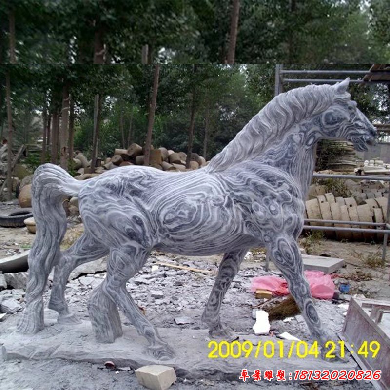 大理石生肖马雕塑 (83)