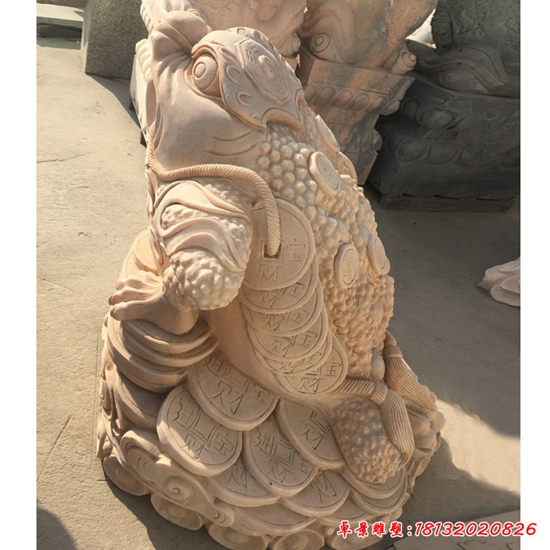 晚霞红招财金蟾石雕 (16)