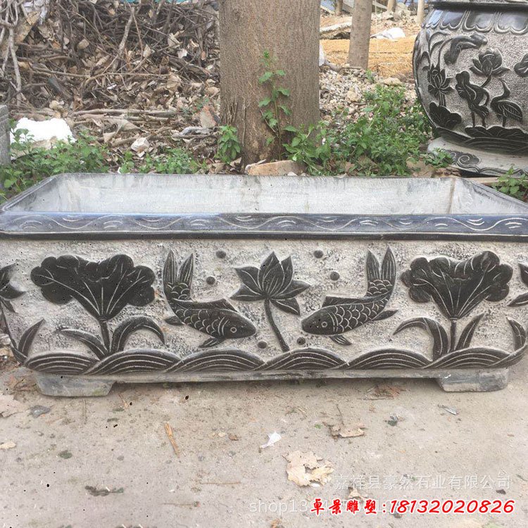 方口石雕鱼缸 (25)