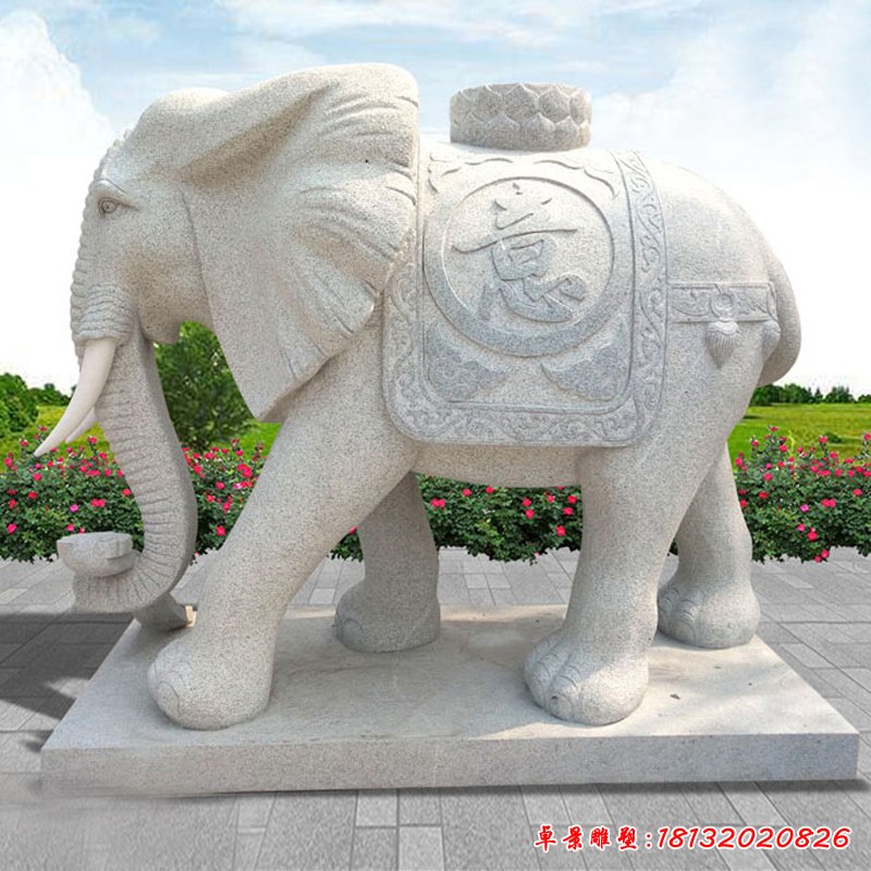 大理石小象雕塑 (171)