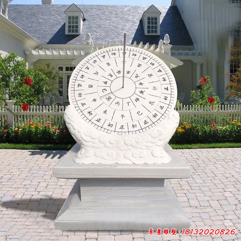 大理石指南针雕塑，校园景观石雕