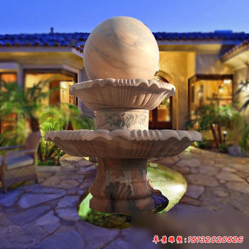 风水球石雕，庭院景观石雕