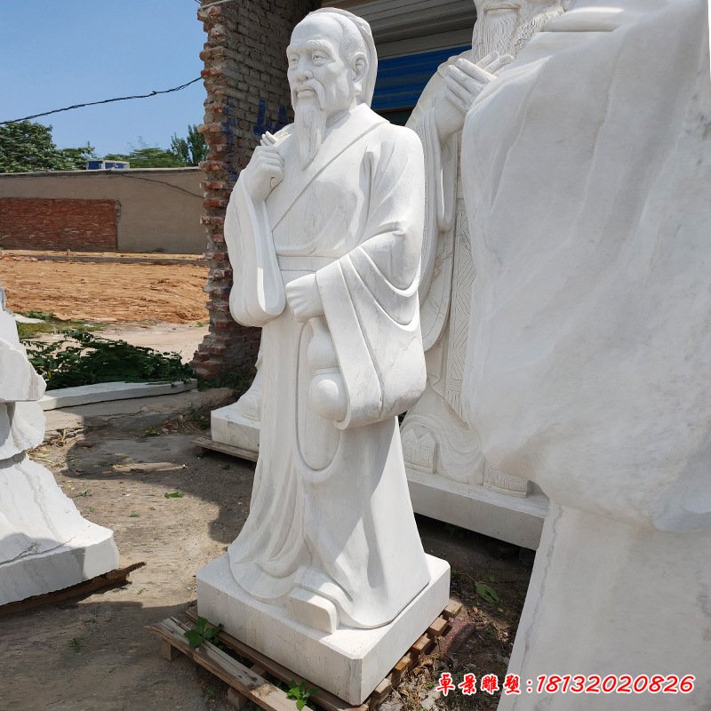 石雕汉白玉华佗雕像 厂家定制加工校园名人像 名医雕像各种伟人像106114